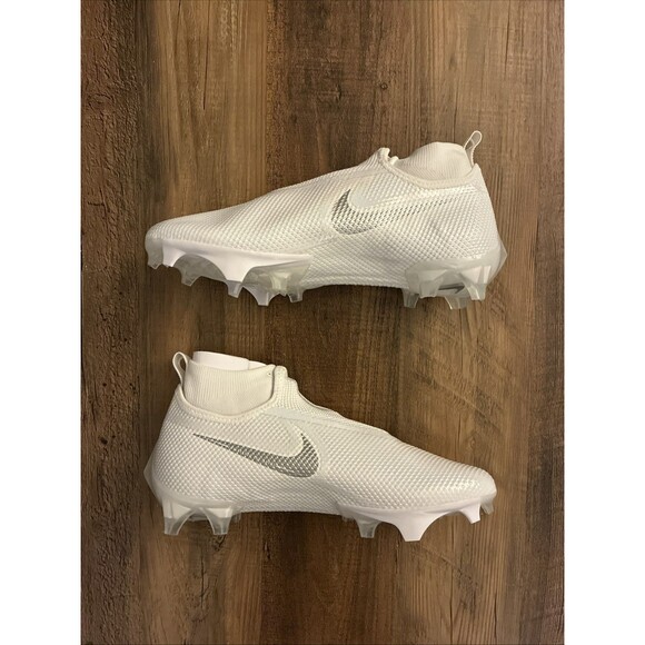Nike Men Size 8 Vapor Edge Pro 360 White Chrome Silver Football Cleat AO8277-108 main image 5